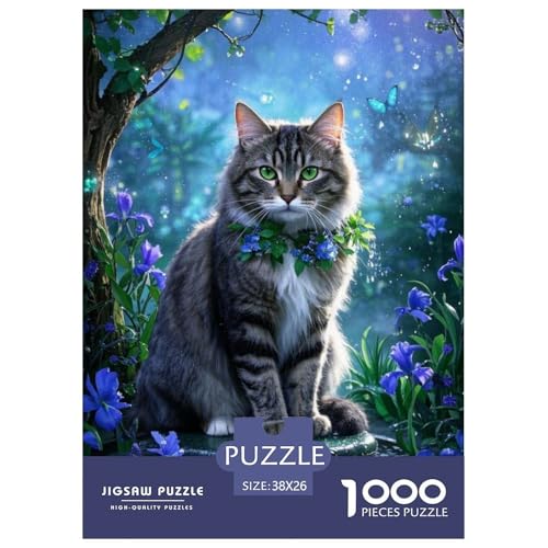 Manx CatJigsaw Puzzles for Adults 1000pcs Age 12+ for Adults Challenging & Brainteasing Beautiful Decoration for Women Gifts for Man38x26cm/1000pcs von LWBDSKCZO