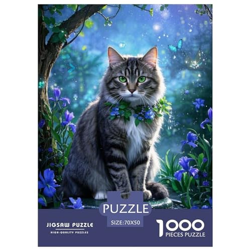 Manx CatJigsaw Puzzles for Adults 1000pcs Age 12+ for Adults Educational Game Challenge Toy Beautiful Decoration Birthday Gifts70x50cm/1000pcs von LWBDSKCZO
