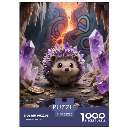 Miniature HedgehogJigsaw Puzzles for Adults 1000pcs Age 12+ for Adults Educational Game Challenge Toy Beautiful Decoration Birthday Gifts38x26cm/1000pcs von LWBDSKCZO