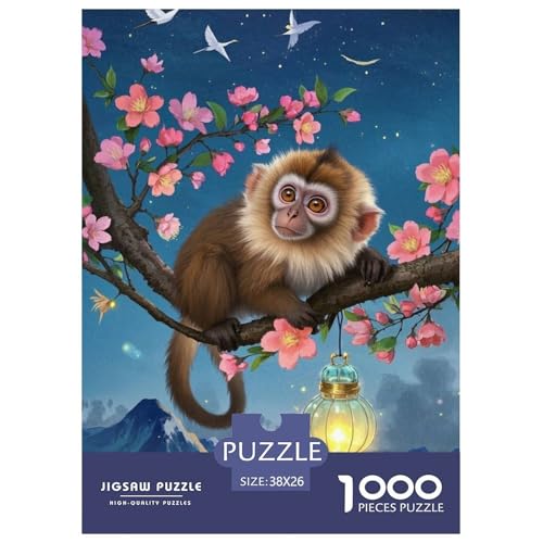 MonkeyJigsaw Puzzles for Adults 1000 Piece Age 12+ for Adults Challenge HighDifficulty Beautiful Decoration for Aduits Kids38x26cm/1000pcs von LWBDSKCZO