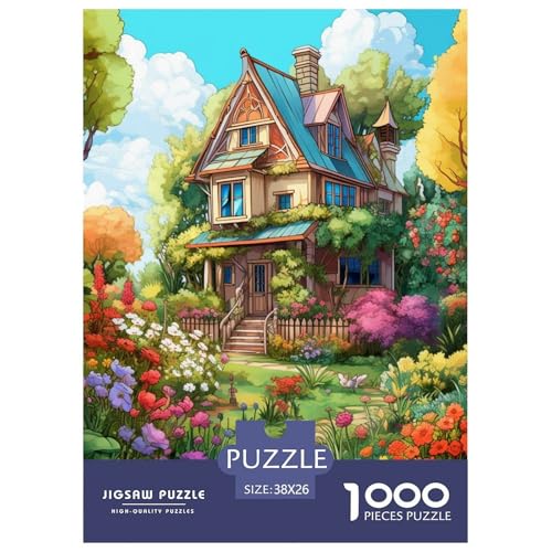 Mountain Village CottageJigsaw Puzzles for Adults 1000pcs Age 12+ for Adults FamilyPuzzle Game Beautiful Decoration for Women Gifts for Man38x26cm/1000pcs von LWBDSKCZO