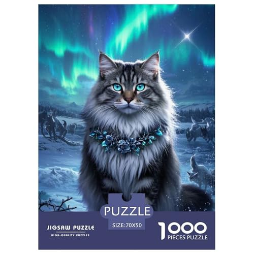 Norwegian Forest CatJigsaw Puzzle for Adults 1000pcs Age 12+ for Adults Challenge HighDifficulty Beautiful Decoration for Women Gifts for Man70x50cm/1000pcs von LWBDSKCZO