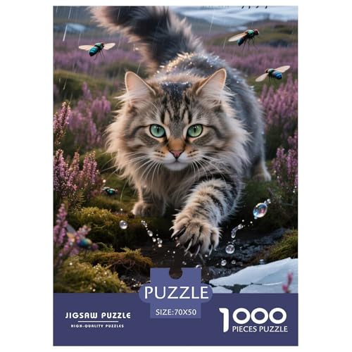 Norwegian Forest CatJigsaw Puzzles for Adults 1000pcs Age 12+ for Adults Educational Games Home Beautiful Decoration Birthday Gifts70x50cm/1000pcs von LWBDSKCZO