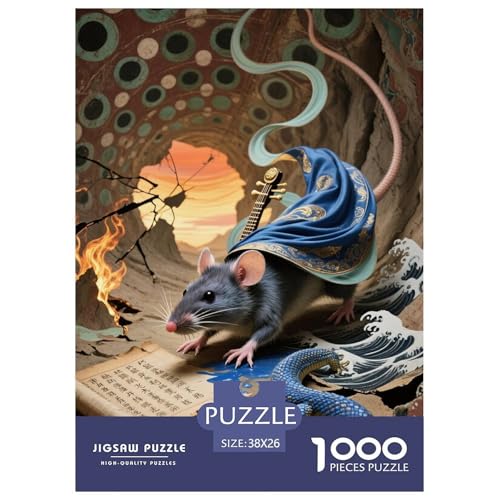 Octodon DegusJigsaw Puzzles for Adults 1000 Piece Age 12+ for Adults Educational Games Home Beautiful Decoration for Aduits Kids38x26cm/1000pcs von LWBDSKCZO