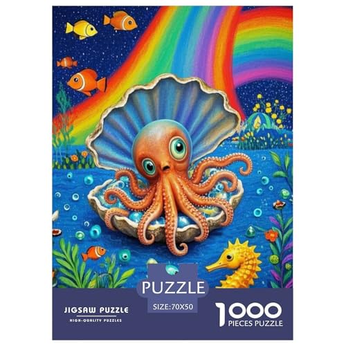OctopusJigsaw Puzzles for Adults 1000 Pieces Age 12+ for Adults Educational Games Home Beautiful Decoration Birthday Gifts70x50cm/1000pcs von LWBDSKCZO