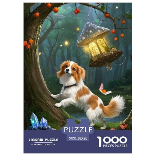 Papillon PuppyJigsaw Puzzles for Adults 1000pcs Age 12+ for Adults Challenge HighDifficulty Beautiful Decoration for Aduits Kids38x26cm/1000pcs von LWBDSKCZO