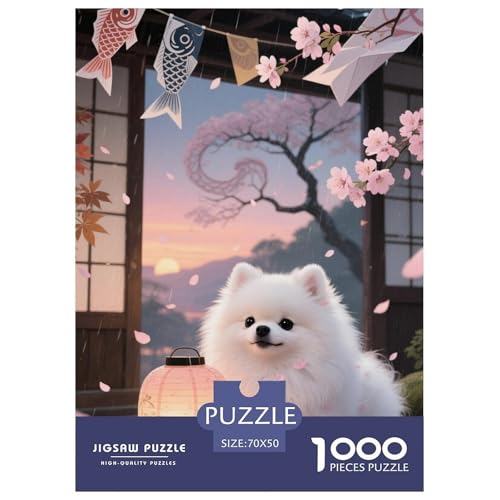 Pomeranian PuppyJigsaw Puzzles for Adults 1000 Pieces Age 12+ for Adults FamilyPuzzle Game Beautiful Decoration Birthday Gifts70x50cm/1000pcs von LWBDSKCZO