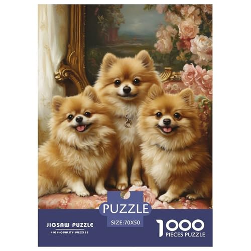 PomeranianJigsaw Puzzles for Adults 1000pcs Age 12+ for Adults Educational Games Home Beautiful Decoration for Aduits Kids70x50cm/1000pcs von LWBDSKCZO