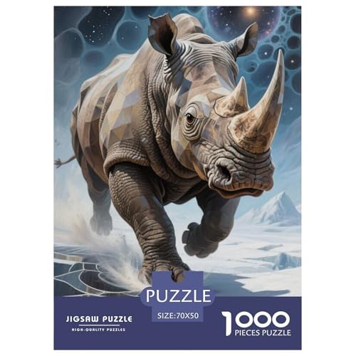 RhinocerosJigsaw Puzzles for Adults 1000pcs Age 12+ for Adults Challenge HighDifficulty Beautiful Decoration for Aduits Kids70x50cm/1000pcs von LWBDSKCZO
