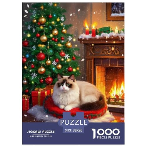 Sacré De BIRMANieJigsaw Puzzles for Adults 1000 Pieces Age 12+ for Adults Educational Games Home Beautiful Decoration for Women Gifts for Man38x26cm/1000pcs von LWBDSKCZO
