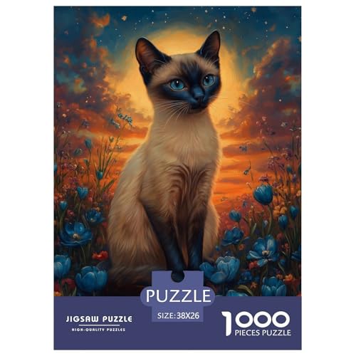 Siamese KittenJigsaw Puzzles for Adults 1000 Pieces Age 12+ for Adults Challenge HighDifficulty Beautiful Decoration for Aduits Kids38x26cm/1000pcs von LWBDSKCZO