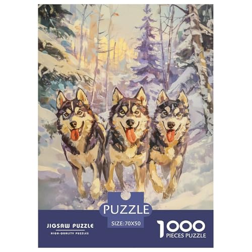 Siberian HuskyJigsaw Puzzles for Adults 1000 Pieces Age 12+ for Adults Challenge HighDifficulty Beautiful Decoration for Aduits Kids70x50cm/1000pcs von LWBDSKCZO
