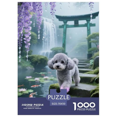 Teacup PoodleJigsaw Puzzles for Adults 1000 Pieces Age 12+ for Adults Educational Games Home Beautiful Decoration for Aduits Kids70x50cm/1000pcs von LWBDSKCZO