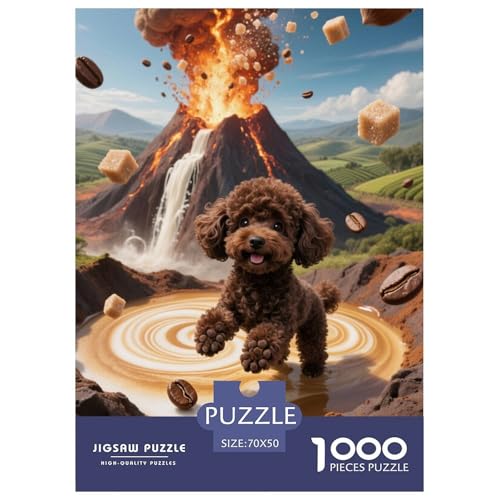 Teacup PoodleJigsaw Puzzles for Adults 1000pcs Age 12+ for Adults Challenge HighDifficulty Beautiful Decoration for Aduits Kids70x50cm/1000pcs von LWBDSKCZO