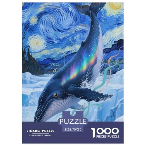 WhaleJigsaw Puzzles for Adults 1000 Pieces Age 12+ for Adults FamilyPuzzle Game Beautiful Decoration Birthday Gifts70x50cm/1000pcs von LWBDSKCZO