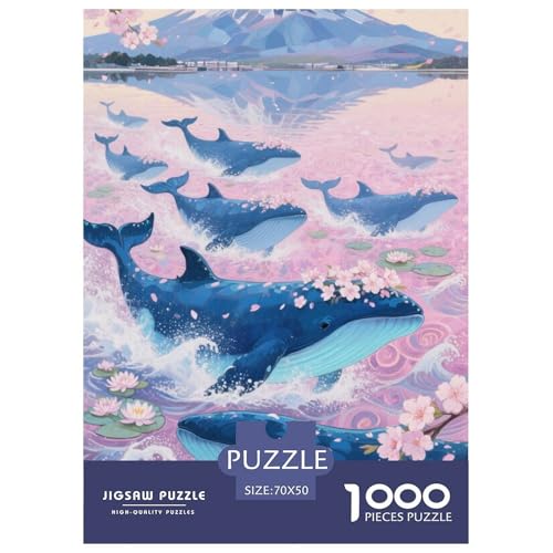 WhaleJigsaw Puzzles for Adults 1000pcs Age 12+ for Adults Educational Games Home Beautiful Decoration for Women Gifts for Man70x50cm/1000pcs von LWBDSKCZO