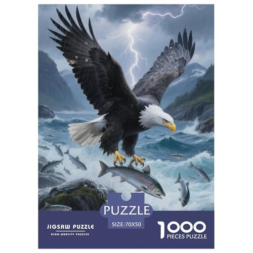 White-Tailed EagleJigsaw Puzzles for Adults 1000pcs Age 12+ for Adults FamilyPuzzle Game Beautiful Decoration for Aduits Kids70x50cm/1000pcs von LWBDSKCZO