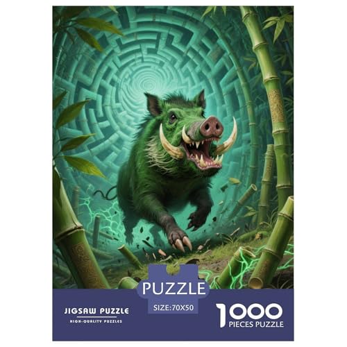 Wild BoarJigsaw Puzzles for Adults 1000pcs Age 12+ for Adults FamilyPuzzle Game Beautiful Decoration for Aduits Kids70x50cm/1000pcs von LWBDSKCZO