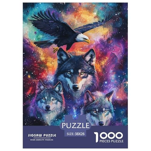 WolfJigsaw Puzzle for Adults 1000pcs Age 12+ for Adults Challenge HighDifficulty Beautiful Decoration Birthday Gifts38x26cm/1000pcs von LWBDSKCZO