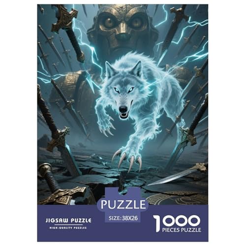 WolfJigsaw Puzzles for Adults 1000 Piece Age 12+ for Adults Challenge HighDifficulty Beautiful Decoration for Aduits Kids38x26cm/1000pcs von LWBDSKCZO