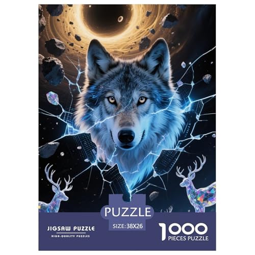 WolfJigsaw Puzzles for Adults 1000 Pieces Age 12+ for Adults Challenge HighDifficulty Beautiful Decoration for Aduits Kids38x26cm/1000pcs von LWBDSKCZO