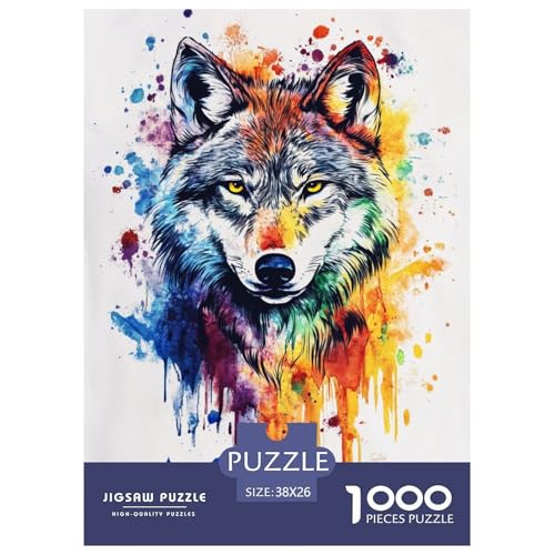 WolfJigsaw Puzzles for Adults 1000 Pieces Age 12+ for Adults Challenge HighDifficulty Beautiful Decoration for Women Gifts for Man38x26cm/1000pcs von LWBDSKCZO