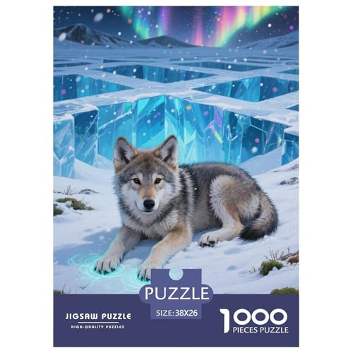 WolfJigsaw Puzzles for Adults 1000pcs Age 12+ for Adults FamilyPuzzle Game Beautiful Decoration for Women Gifts for Man38x26cm/1000pcs von LWBDSKCZO