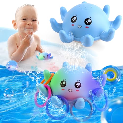 Badewannenspielzeug Baby, Oktopus Spray Wasserspielzeug Baby Badespielzeug mit Licht, Oktopus Badewanne Spielzeug, Baby Badewann Spielzeug Baby Geschenk Badewannenspielzeug ab 1 2 3 4 Jahre Badewannenspielzeug Baby, Oktopus Spray Wasserspielzeug Baby Badespielzeug mit Licht, Oktopus Badewanne Spielzeug, Baby Badewann Spielzeug Baby Geschenk Badewannenspielzeug ab 1 2 3 4 Jahre von LWMTT
