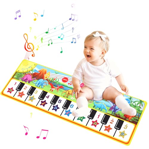 LWMTT Baby Spielzeug ab 1 Jahr Musikmatte, Kinder Klaviermatte, Kinderspielzeug ab 1 Jahr, Geschenk 1 Jahr Junge Mädchen, Geburtstag Mädchen Junge ab 2 3 4Jahre, Weihnachts Geschenke für Mädchen, von LWMTT