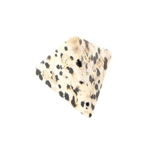 Dalmatiner-Jaspis-Würfel, handgeschnitzte Edelsteinwürfel, D4, D6, D8, D10, D12, D20, Perzentil oder 7-teiliges polyedrisches Set für DND- und Tisch-RPG (D4Face) von LWQCHW