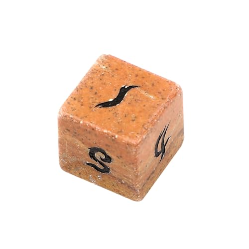 Natürlicher Achat-Würfel: Handgeschnitzte Edelsteinwürfel D4, D6, D8, D10, D12, D20 Perzentil oder 7-teiliges polyedrisches Set für DND- und RPG-Spiele (D6Face) von LWQCHW