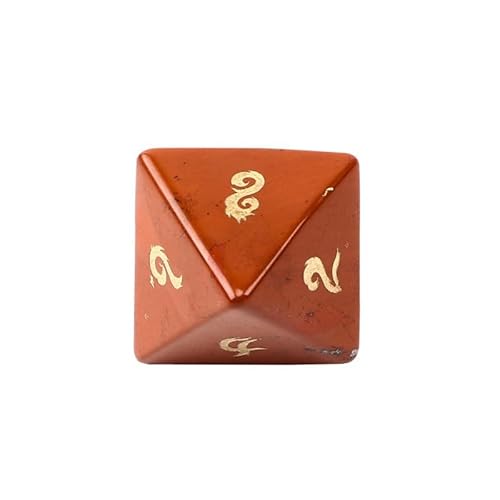 Rubin-Kristallwürfel: Handgeschnitzte Edelsteinwürfel D4, D6, D8, D10, D12, D20 Perzentil oder 7-teiliges polyedrisches Set für DND- und Tisch-RPG (D8Face) von LWQCHW