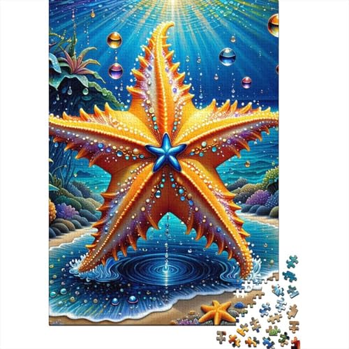 Cartoon Seestern Puzzles 1000 Teile Schwer Puzzle Spielzeug Pädagogisches Spiel Impossible Herausforderungsspielzeug Für Erwachsene Und Kinder Ab 12 Jahren 1000pcs (75x50cm) von LWXEEOAVE