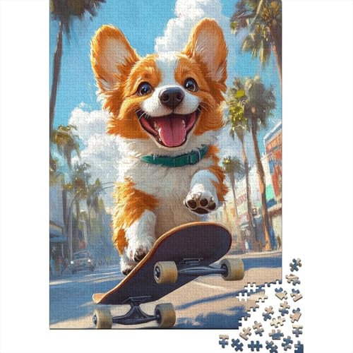 Corgi Puzzles 1000 Teile Schwer Puzzle Spielzeug Lernspiel Impossible Herausforderungsspielzeug Für Erwachsene Kinder 1000pcs (75x50cm) von LWXEEOAVE