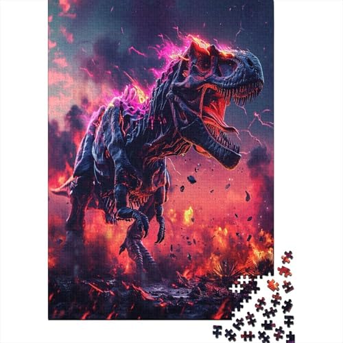 Dinosaurier Puzzlespiel 1000 Teile Für Erwachsene, Einzigartige Kunstwerke Und Vorlage - Geburtstagsgeschenk - Spaßige Puzzles Mit Überraschung Von Puzzle in A Bag Puzzel 1000pcs (75x50cm) von LWXEEOAVE