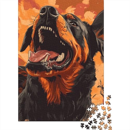 Dobermannn Puzzle 1000 Teile Schwer Puzzle Spielzeug Lernspiel Impossible Herausforderung Spielzeug Für Erwachsene Und Kinder in Bewährter 1000pcs (75x50cm) von LWXEEOAVE