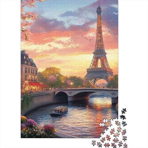Eiffelturm Puzzle 1000 Teile Schwer Puzzle Spielzeug Pädagogisches Spiel Impossible Herausforderung Spielzeug Für Erwachsene Und Kinder Ab 14 Jahren 1000pcs (75x50cm) von LWXEEOAVE