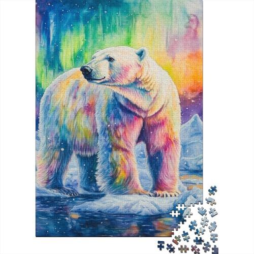 Eisbär Puzzle 1000 Teile Schwer Puzzle Spielzeug Lernspiel Impossible Herausforderung Spielzeug Für Erwachsene Kinder 1000pcs (75x50cm) von LWXEEOAVE