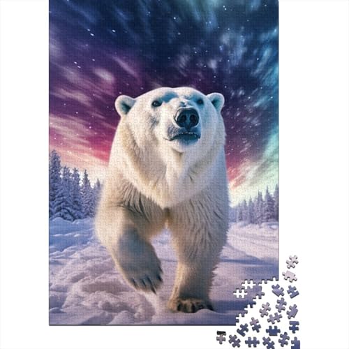 Eisbär Puzzle 1000 Teile Schwer Puzzle Spielzeug Lernspiel Impossible Herausforderung Spielzeug Für Erwachsene Und Kinder in Bewährter 1000pcs (75x50cm) von LWXEEOAVE