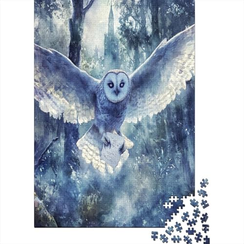 Eule Puzzle 1000 Teile Schwer Puzzle Spielzeug Pädagogisches Spiel Impossible Herausforderungsspielzeug Für Erwachsene Und Kinder Ab 14 Jahren 1000pcs (75x50cm) von LWXEEOAVE