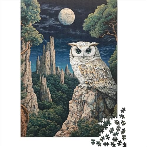 Eule Puzzle 1000-teilige Schwer Puzzle Spielzeug Pädagogisches Spiel Impossible Herausforderungsspielzeug Für Erwachsene Und Kinder Ab 14 Jahren 1000pcs (75x50cm) von LWXEEOAVE