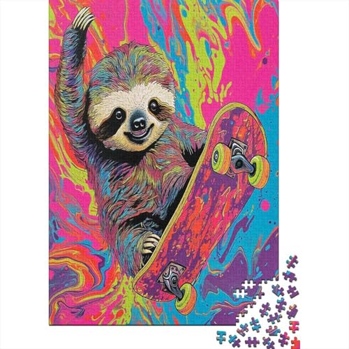 Faultier Puzzle 1000 Teile Puzzle Für Erwachsene Und Kinder Ab 14 Jahren Puzzel 1000pcs (75x50cm) von LWXEEOAVE