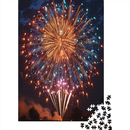 Feuerwerk 1000 Stück Puzzles Für Erwachsene Teenager Stress Abbauen Familien-Puzzlespiel 1000-teiliges Puzzle Kinder Lernspiel Spielzeug Geschenk Puzzel 1000pcs (75x50cm) von LWXEEOAVE