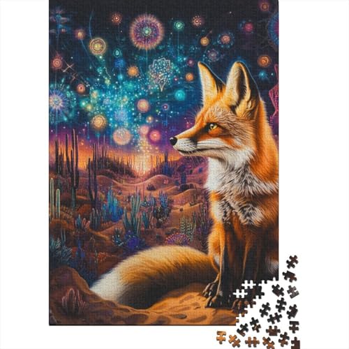 Fuchs Puzzle 1000-teilige Schwer Puzzle Spielzeug Pädagogisches Spiel Impossible Herausforderung Spielzeug Für Erwachsene Kinder 1000pcs (75x50cm) von LWXEEOAVE