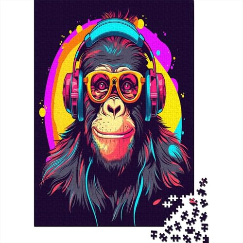 Gorilla Puzzle 1000 Teile Puzzle Erwachsene Schwieriges Schwer Puzzle Für Erwachsene Und Kinder Ab 14 Jahren Puzzel 1000pcs (75x50cm) von LWXEEOAVE