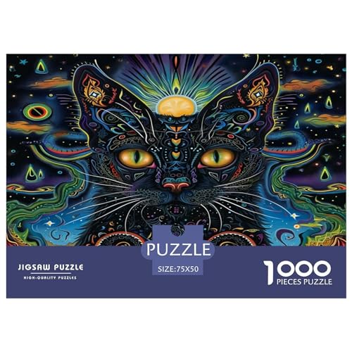Kat Puzzles1000 Teile, Puzzle Für Erwachsene, Geschicklichkeitsspiel Für Die Ganze Familie, Klassische Puzzle,Geburtstagsgeschenk Erwachsenen Puzzlespiel Puzzel 1000pcs (75x50cm) von LWXEEOAVE