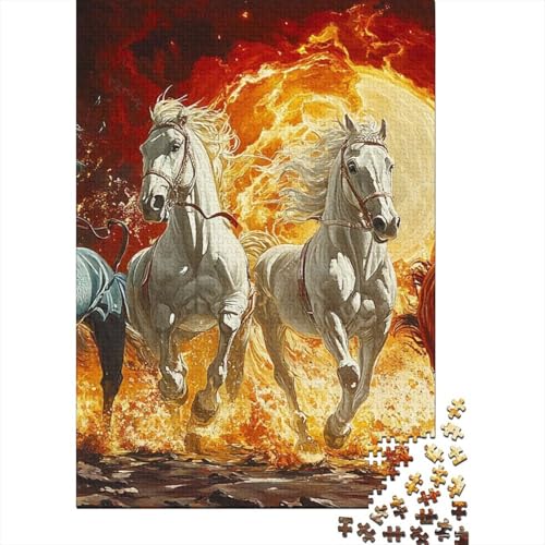 Pferd Puzzles 1000 Teile Schwer Puzzle Spielzeug Pädagogisches Spiel Impossible Herausforderung Spielzeug Für Erwachsene Kinder 1000pcs (75x50cm) von LWXEEOAVE