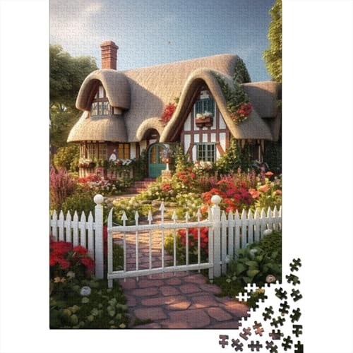 Rustikales Häuschen Puzzles 1000 Teile Schwer Puzzle Spielzeug Lernspiel Impossible Herausforderung Spielzeug Für Erwachsene Und Kinder in Bewährter 1000pcs (75x50cm) von LWXEEOAVE