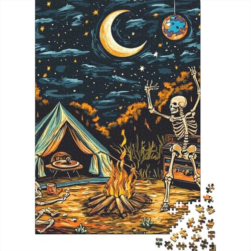 Schädel Puzzle 1000 Teile Schwer Puzzle Spielzeug Pädagogisches Spiel Impossible Herausforderungsspielzeug Für Erwachsene Und Kinder Ab 14 Jahren 1000pcs (75x50cm) von LWXEEOAVE