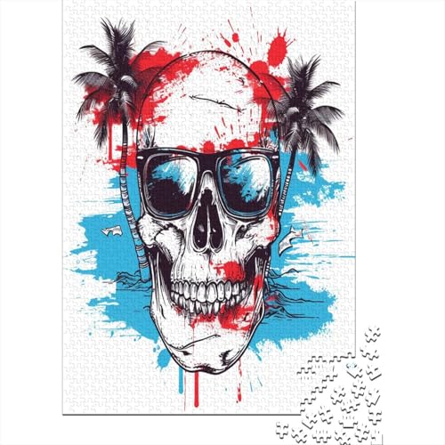 Schädel Puzzlespiel 1000 Teile Puzzle Für Erwachsene Und Kinder Ab 14 Jahren, Puzzle Erwachsenen Puzzlespi Puzzel 1000pcs (75x50cm) von LWXEEOAVE